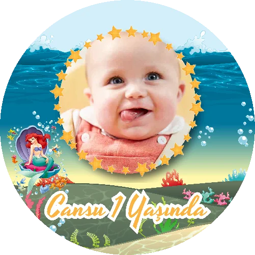 Deniz Kızı  Temalı  Yuvarlak  Açacak Magneti